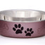 Loving Pets Metallic Dog Bowl Grape, 1ea/MD