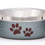 Loving Pets Metallic Dog Bowl Blueberry, 1ea/SM