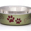 Loving Pets Metallic Dog Bowl Artichoke, 1ea/MD
