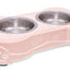 Loving Pets Double Diner Dog Bowl Paparazzi Pink 1ea/SM