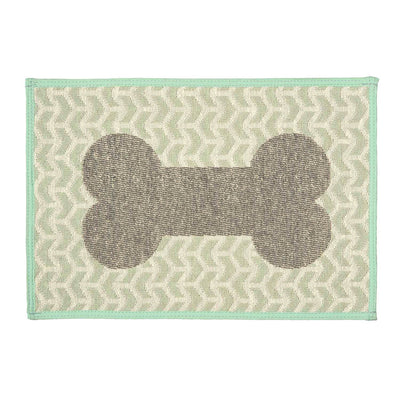 Loving Pets Bella Fashion Mats Geometric Bone, Aqua, 1ea