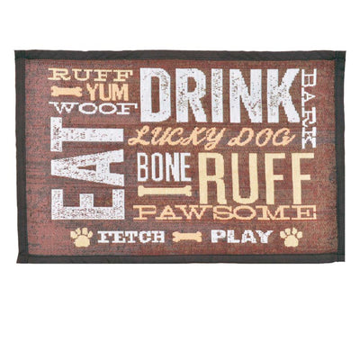 Loving Pets Fashion Mat Dog Day Expressions Brown, White, Tan, 1ea