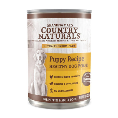 Grandma Mae's Country Naturals Puppy Recipe Wet Dog Food Chicken 13oz