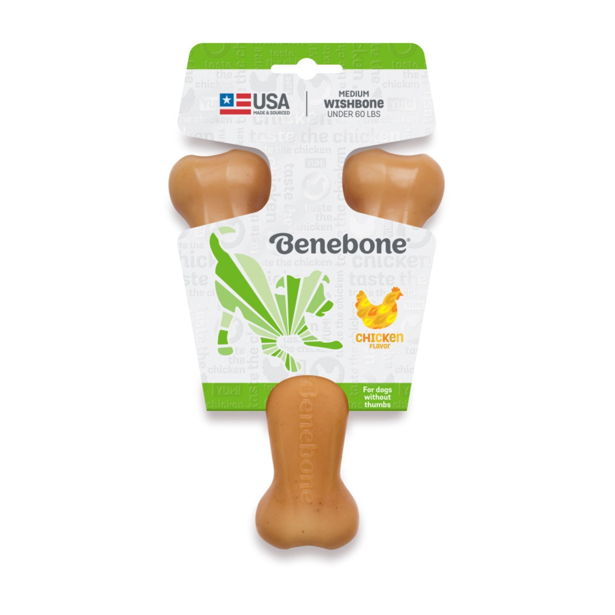 !Benebone Wishbone Durable Dog Chew Toy Chicken, 1ea/MD