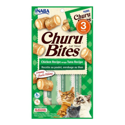 Inaba Churu Bites Cat Treats Tuna .35oz. 3 Pk (Case of 6)