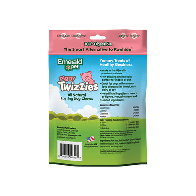 Emerald Pet Piggy Twizzies Dog Treat Pork 1ea/6 in, 6 pk, 8 oz