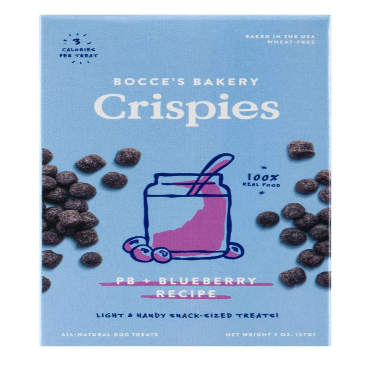 Bocces Dog Crispies Peanut Butter And Bulberry 2Oz