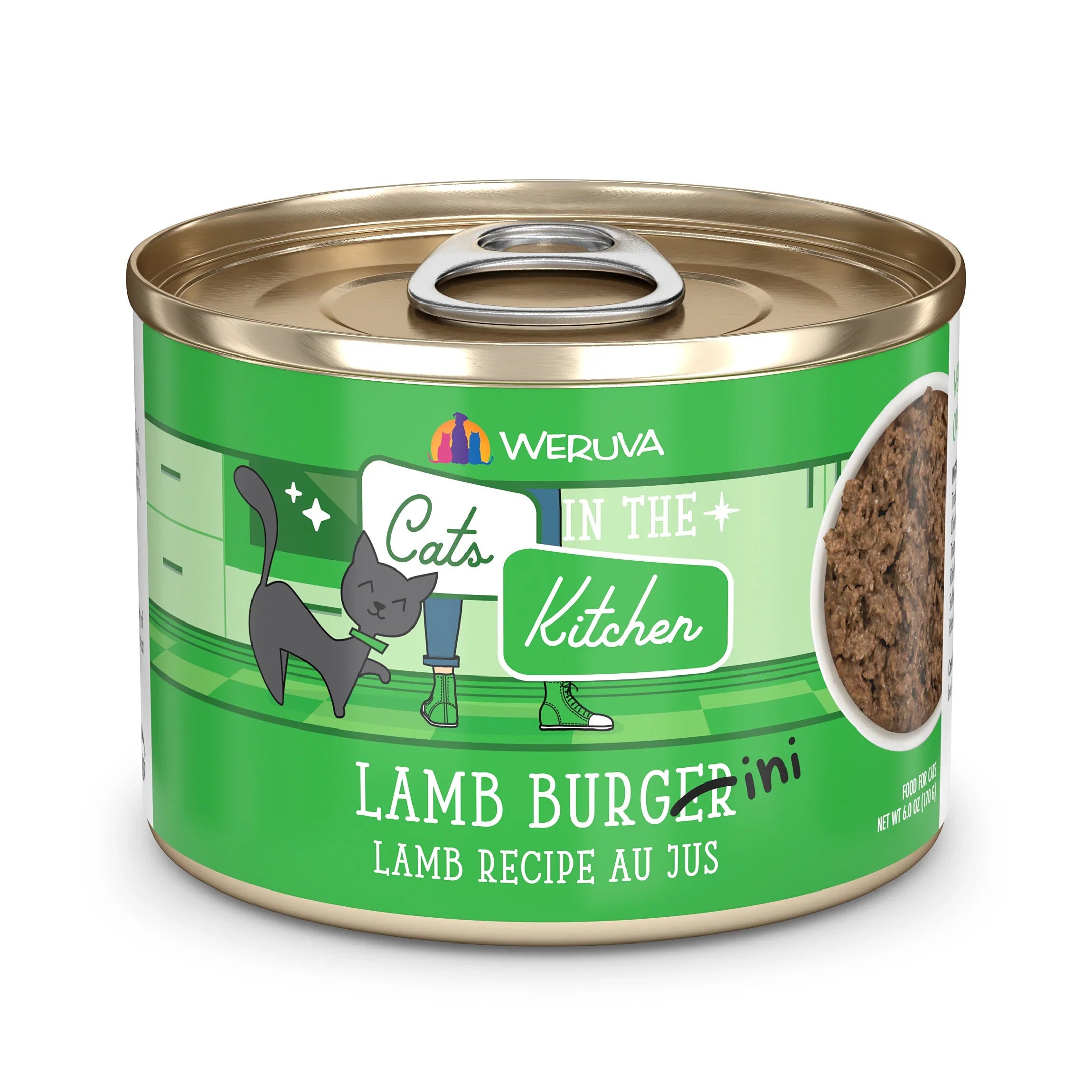 Cats in the Kitchen Lamb Burger-ini Lamb Recipe 6oz. (Case of 24) – All ...