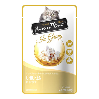 Fussie Cat Premium Chicken in Gravy 2.47oz. Pouch