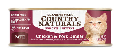 Grandma Mae's Country Naturals Grain Free Wet Cat Food Pork & Chicken 5.5oz 24pk