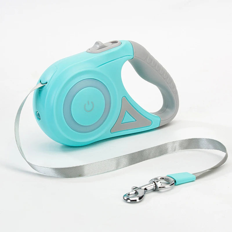 Dog Luminous Leash With Lights Small Medium Dogs Automatic Retractable Dog Walking Leash Teddy Travel Pet Supplies Accessories