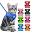 Breathable Mesh Pet Harness & Leash Set Adjustable Polyester Vest Harness with Collar Suitable for Cats Puppies Small Medium Dog