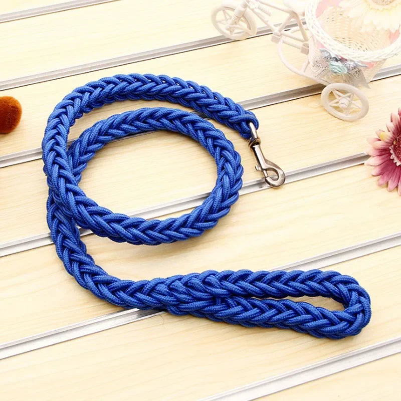 130cm L/XL Super Strong Coarse Nylon Dog Leash Army Green Canvas Double Row Adjustable Dog Collar For Medium Large Dogs