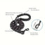 Reflective Dog Leash With Comfortable Padded Handle - Double Heavy Duty Traction Rope For Strong Dogs - Enhance Safety And Contr