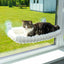 Cat Window Perch Foldable for Sunbathing - Cat Window Hammock Bed Sturdy with 4 Strong Suction Cups & Removable Reversible Cover