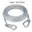 Double-headed Dog Tie Out Cable Leash ,raction rope with metal buckle steel wire anti-rust training collar,Outdoor Dogs Strap