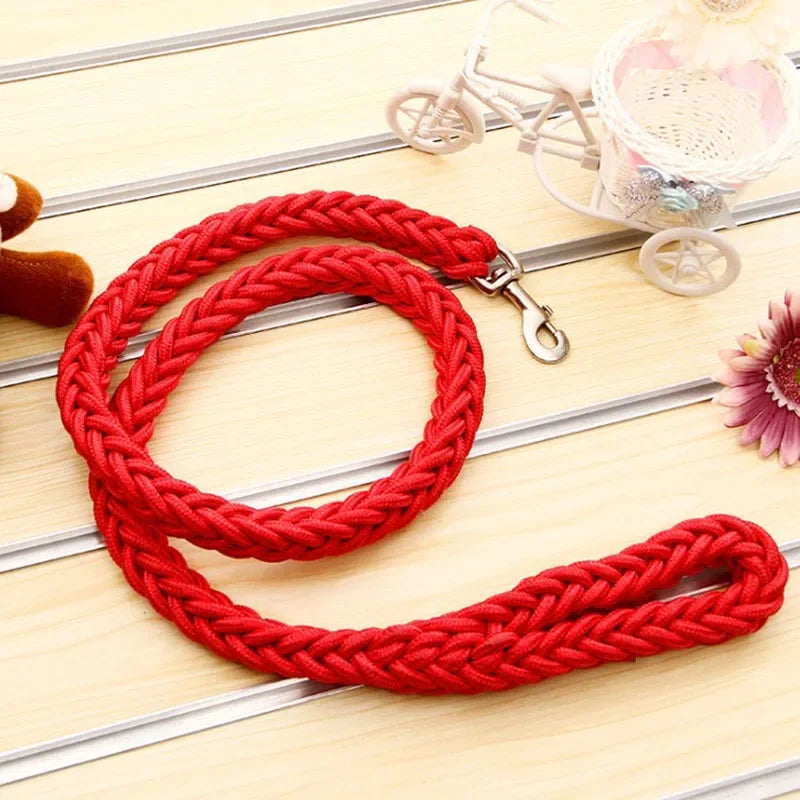 130cm L/XL Super Strong Coarse Nylon Dog Leash Army Green Canvas Double Row Adjustable Dog Collar For Medium Large Dogs