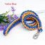 130cm L/XL Super Strong Coarse Nylon Dog Leash Army Green Canvas Double Row Adjustable Dog Collar For Medium Large Dogs
