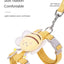 Cat Harness Leash Collar Set Adjustable Cartoon Bee Double Layer Dog Harness for Small Medium Pet Collar Leash Outdoor Walking
