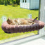 Cat Window Perch Foldable for Sunbathing - Cat Window Hammock Bed Sturdy with 4 Strong Suction Cups & Removable Reversible Cover
