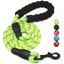 Reflective Dog Leash With Comfortable Padded Handle - Double Heavy Duty Traction Rope For Strong Dogs - Enhance Safety And Contr