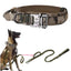 Durable Tactical Dog Collar Leash Set Adjustable Military Pet Collar Leash Medium Large Dog German Shepherd Training Accessories