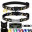 Customized Cute Glow Cat Collar Free Engraved Puppy Kitten Anti-lost Pet ID Nameplate Necklace With Bell & Moon Ornament