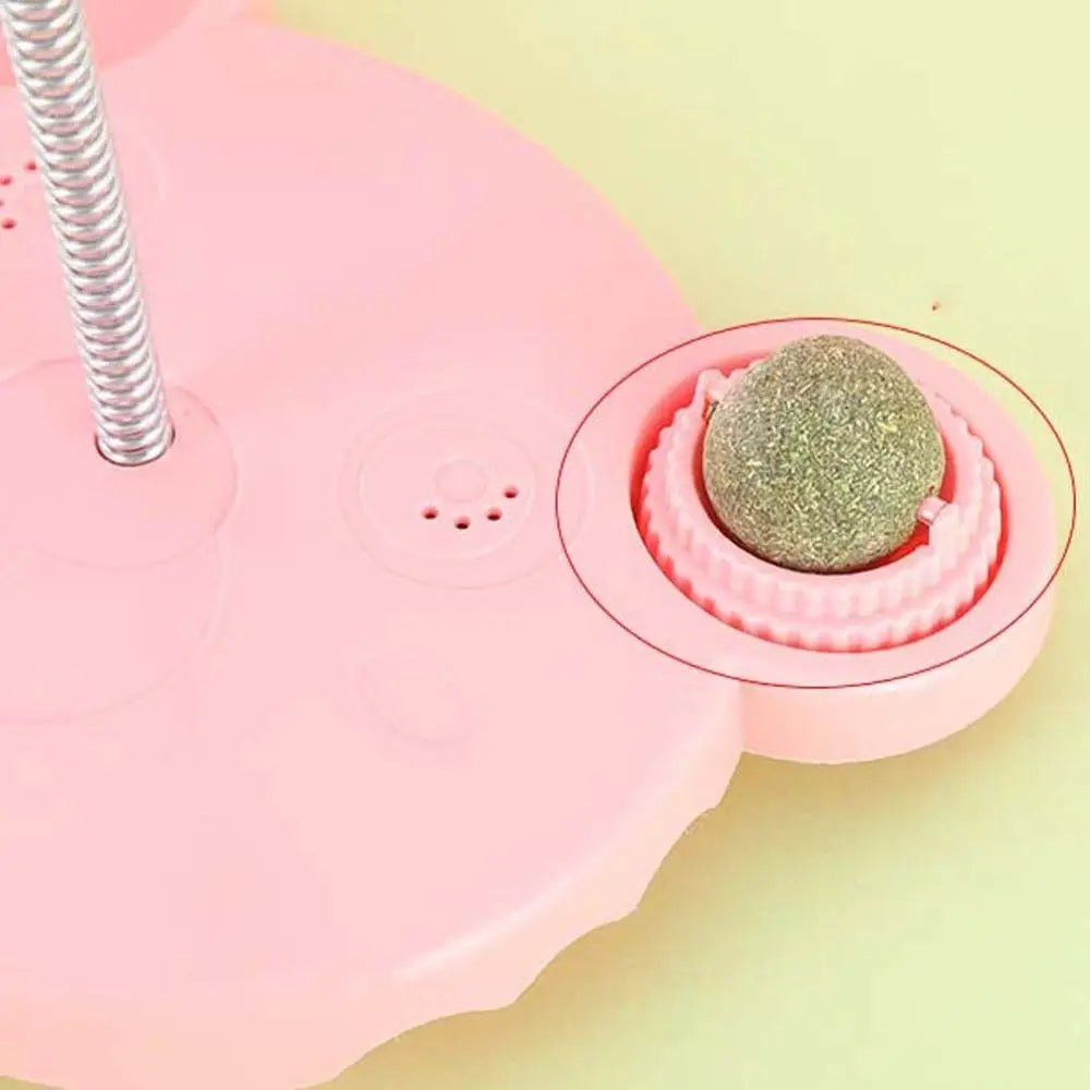 Cat Dog Swing Feeder Stick Cat Chasing Food Leaking Ball  Cat Training Toys Pet Snack Feeder Cat Ball Toys Pet Puzzle Toys