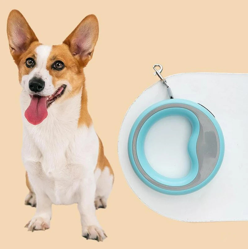 2.5 Meter Retractable Dog Leash, 360° Walking Leash with One-Handed Brake Pause Lock for Small Medium Dogs Puppy Walking Lead