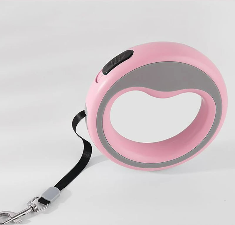 2.5 Meter Retractable Dog Leash, 360° Walking Leash with One-Handed Brake Pause Lock for Small Medium Dogs Puppy Walking Lead