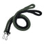 130cm L/XL Super Strong Coarse Nylon Dog Leash Army Green Canvas Double Row Adjustable Dog Collar For Medium Large Dogs