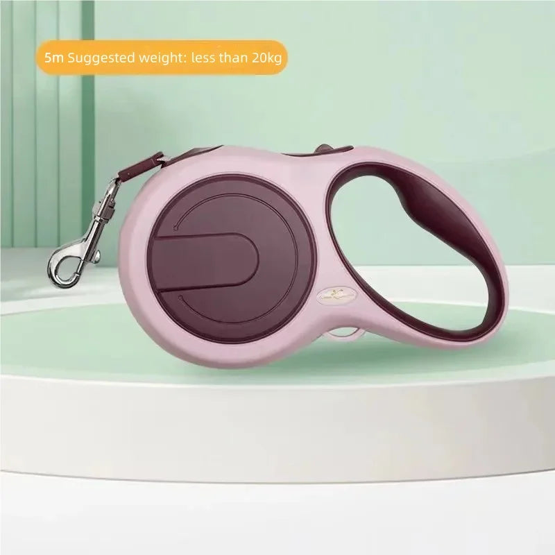 5-meter retractable dog leash, durable and adjustable, suitable for outdoor walks and runs of large, medium, and small dogs