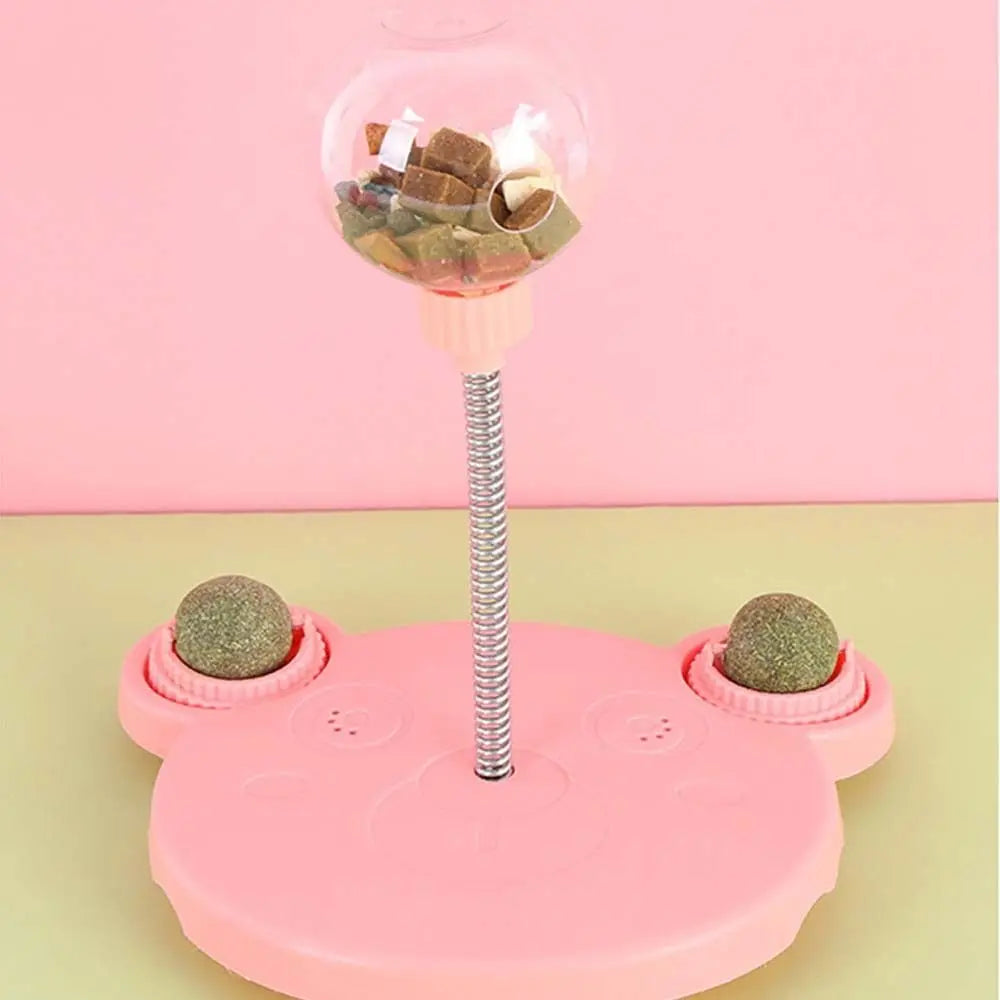 Cat Dog Swing Feeder Stick Cat Chasing Food Leaking Ball  Cat Training Toys Pet Snack Feeder Cat Ball Toys Pet Puzzle Toys