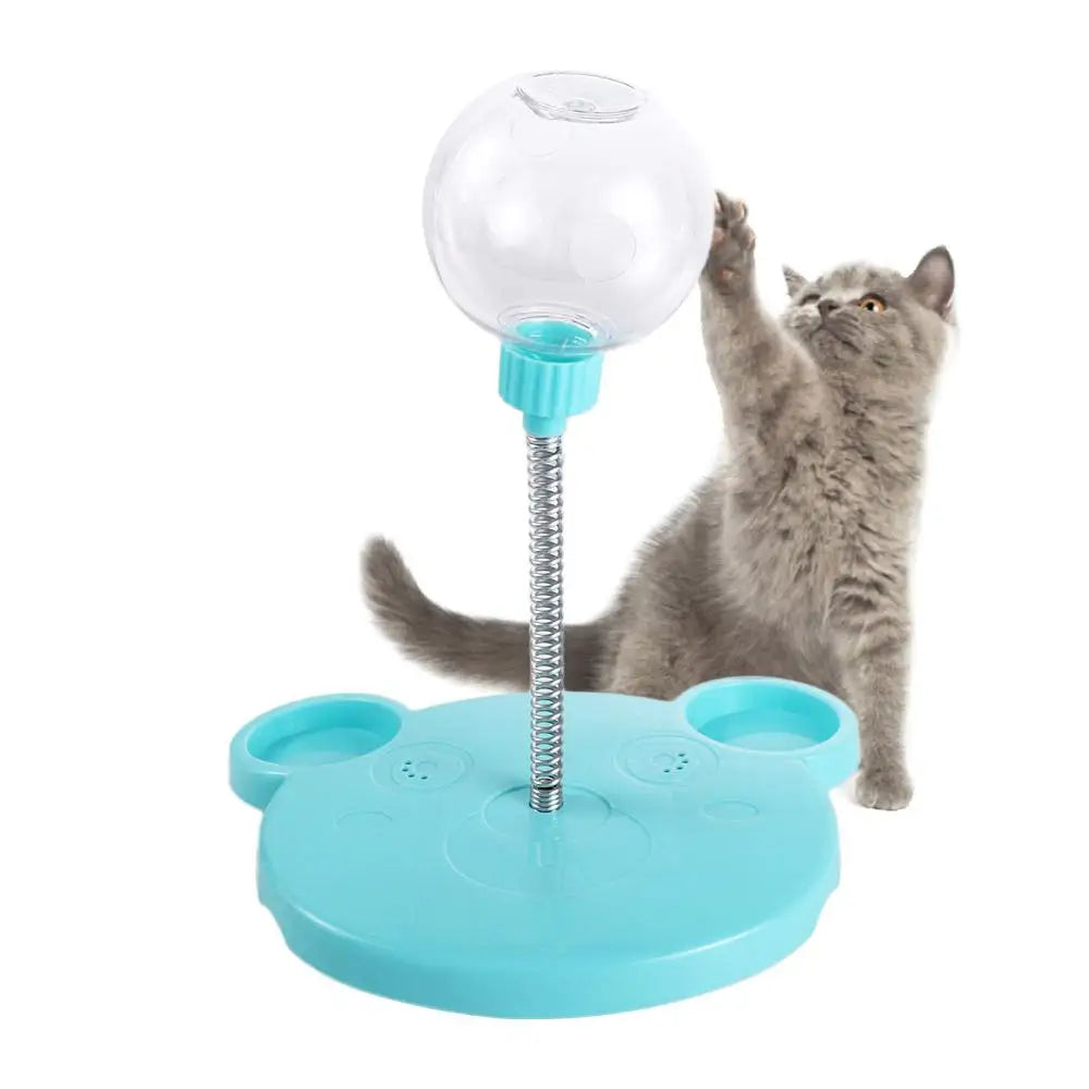Cat Dog Swing Feeder Stick Cat Chasing Food Leaking Ball  Cat Training Toys Pet Snack Feeder Cat Ball Toys Pet Puzzle Toys
