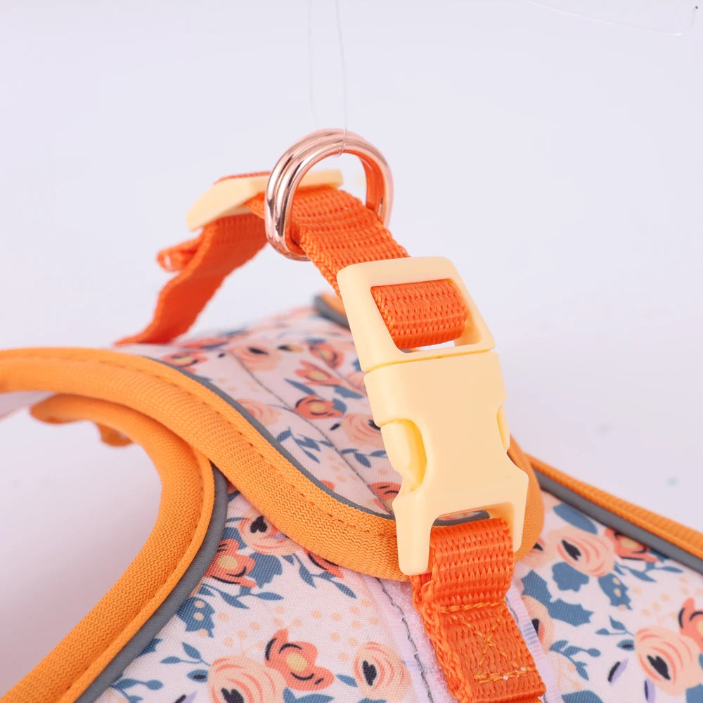 Small Dog Harness Leash Set Cute Traction Bracelet Medium Cat Collar Suit Soft Puppy Vest Harness Adjustable Pet Accessories