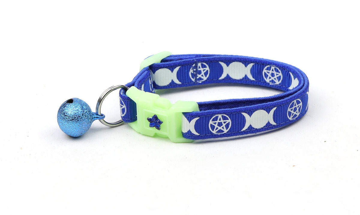 Witch's Familiar on Royal Blue Cat Collar