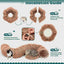 Installation guide for a cat tunnel with step-by-step instructions and images of the product.